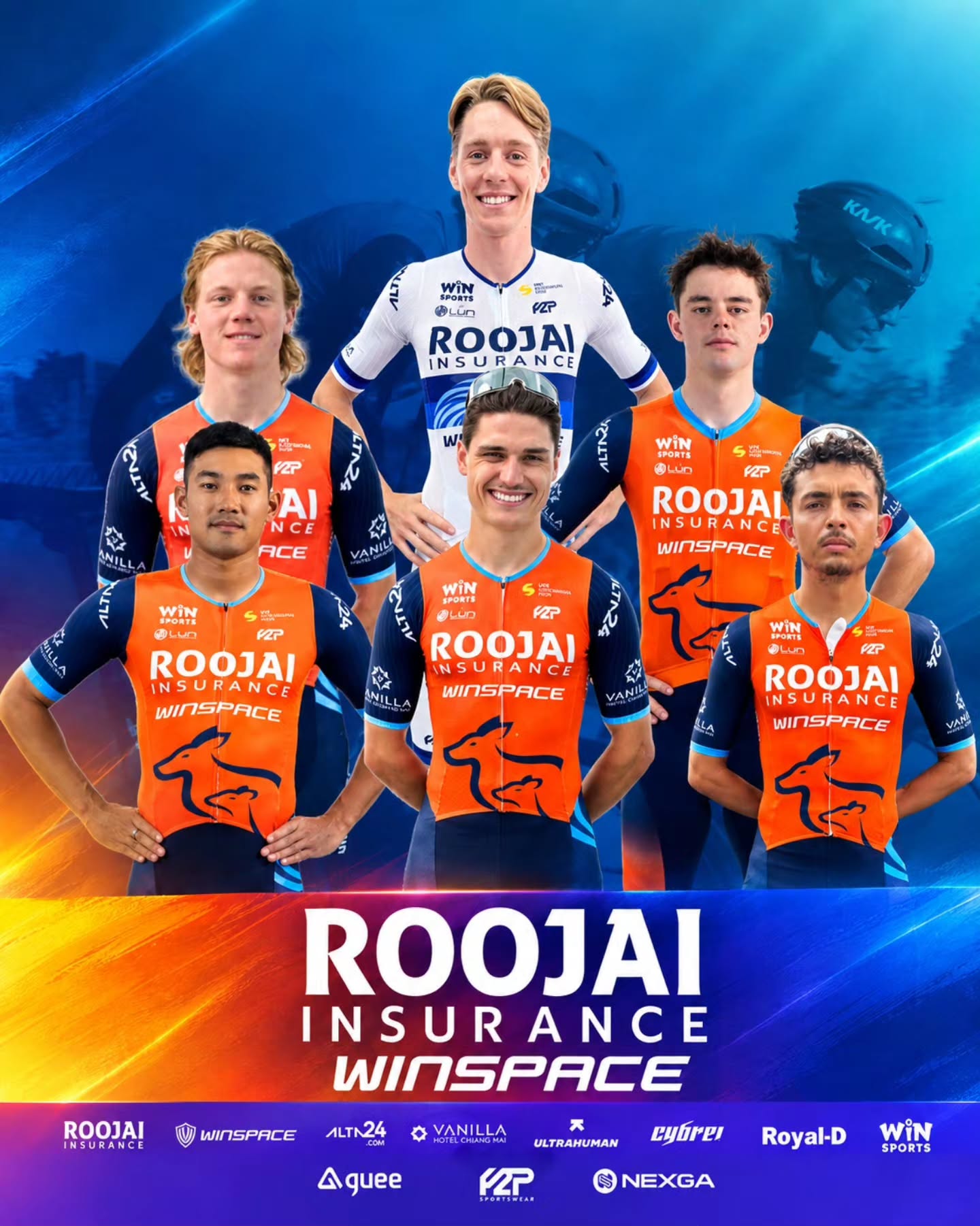 Roojai Insurance Winspace 车队骑手海报